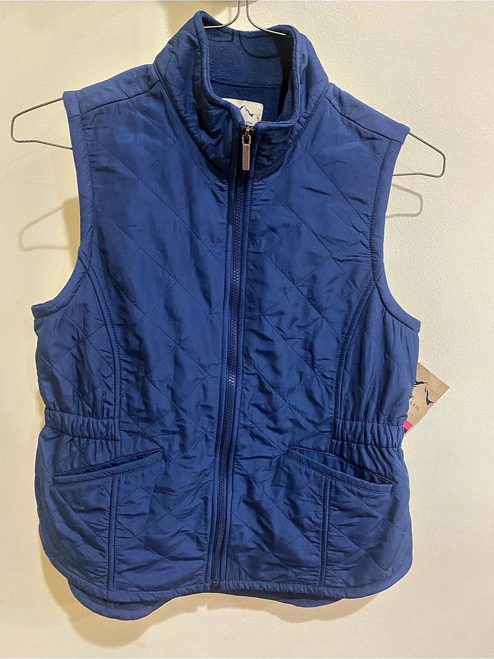 Blue Mountain Quilted Vest in Blue. New with tags